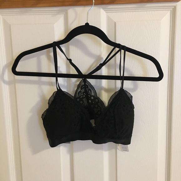 Aerie Black Mesh Lace Bralette - Picture 1 of 4